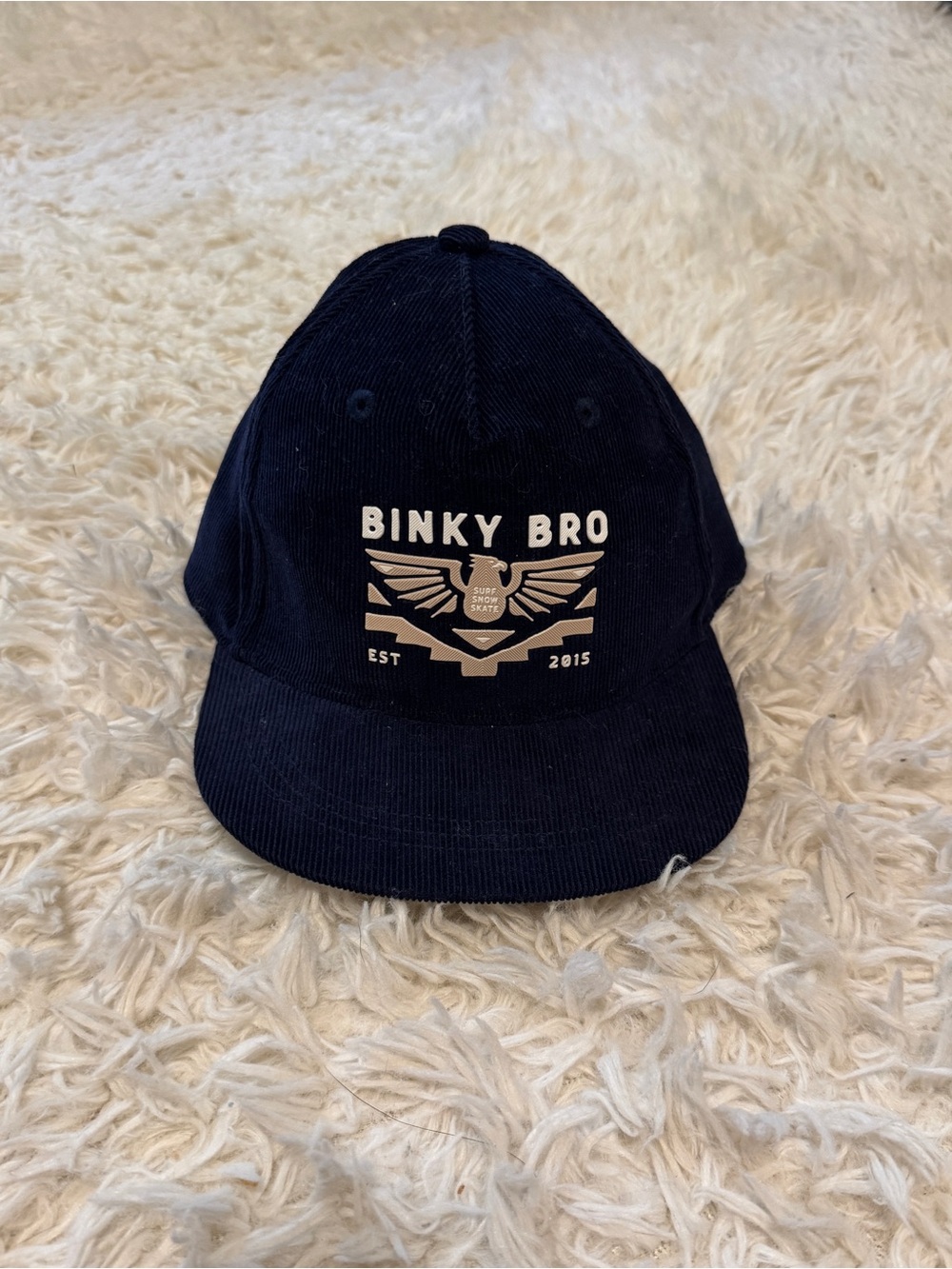 BINKY BRO Navy Kids Corduroy Cap with Logo
